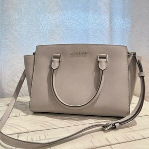 Michael Kors Light Gray Satchel Bag